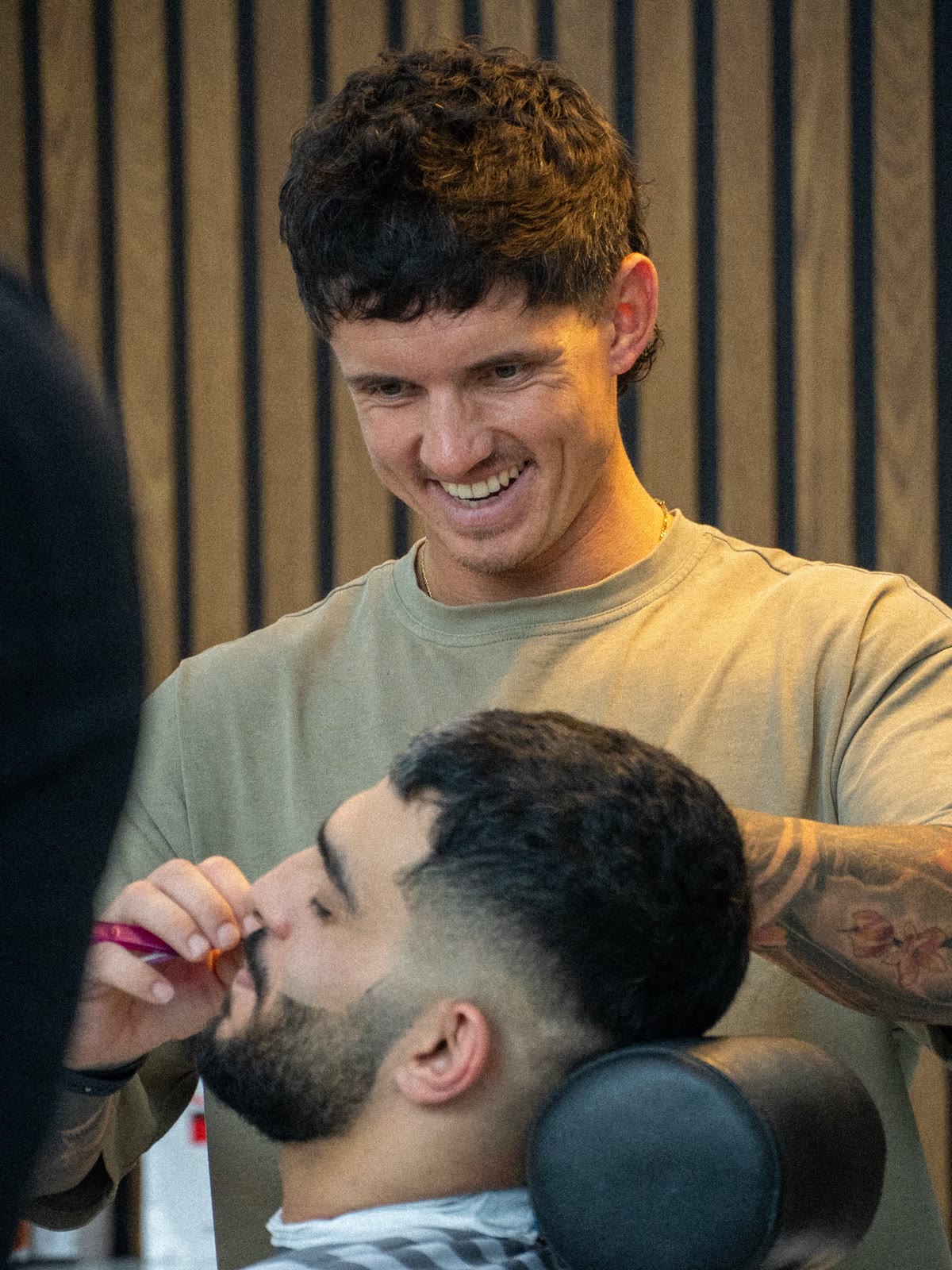 Ben doing a beard trim